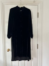 Beautiful Terry Macey 90s vintage ladies black velvet coat /dress