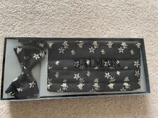 Balmain 100% silk bow tie and cumberband, rare set, and in box 