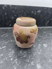 Royal Worcester Palissy Royale Collection Fruit Small Ginger Jar Pot with Lid
