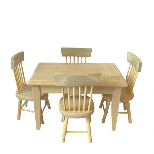 Dolls house barewood table - dolls,