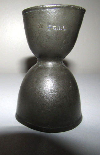 Antique georgian pewter double - georgian,