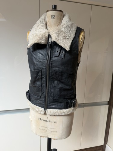 Diesel lamb leather waistcoat - lamb,
