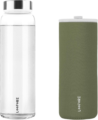 Glass water bottle 1000ml - glass,