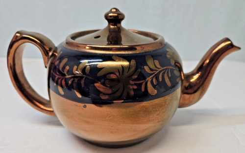 Copper luster teapot - copper,