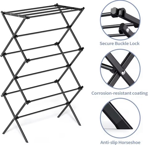 Foldable tier clothes drying - foldable,