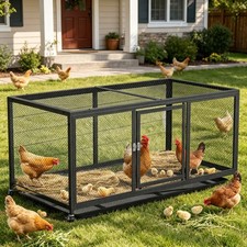 Large chicken coop with - large,