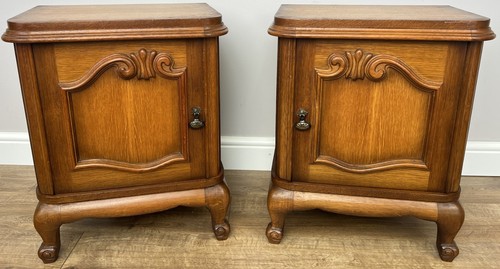 Pair bedside tables vintage - pair, of