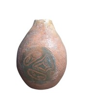 Vintage Maori carved gourd