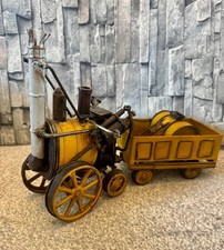 Vintage Metal 1829 Stephenson Rocket Steam Locomotive Ornament Model 30cm by 22c