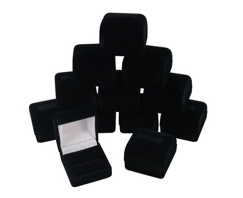 Luxury black velvet ring - 12,