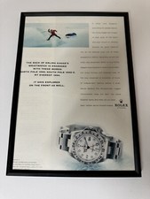 Framed Original Rolex Explorer II 2 Watch Magazine Advert Man Cave Erling Kagge