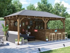 Outdoor Pub Gazebo 6x3m Wooden