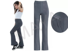 GIRLS SLIM FIT SCHOOL PULL UP TROUSERS 2WAY STRETCH COMFORTABLE FLEXIBLE PANTS