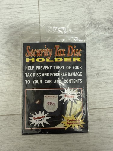 Security tax disc - tax, holder