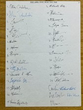 Hand Signed A4 Rugby Sheet - West Samoa Tour Team 1980's - 29 signatures