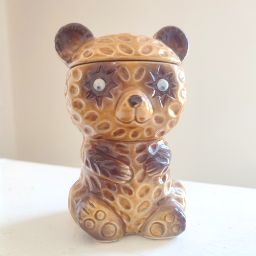 70s vntg ceramic brown - vntg, bear