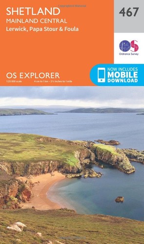Shetland mainland central map - mainland,