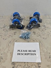 IQWTU 75MM Furniture Castors Heavy Duty Castor Wheels with Brakes, Double (READ)