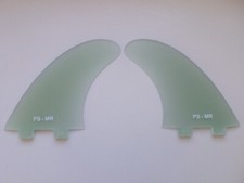 MR TWIN FIN SET solid fibreglass CLEAR surfboard surfing (set x 2) large fins