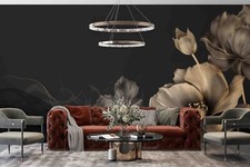 3D Floral Rose Black Float