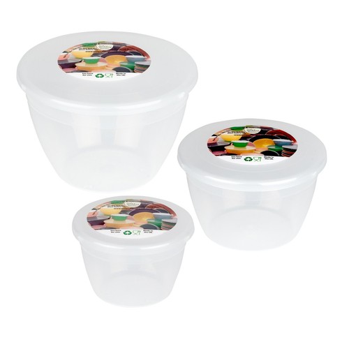 Just pudding basins with - just, lids