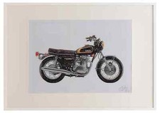 Yamaha XS650B 1975 A3 framed