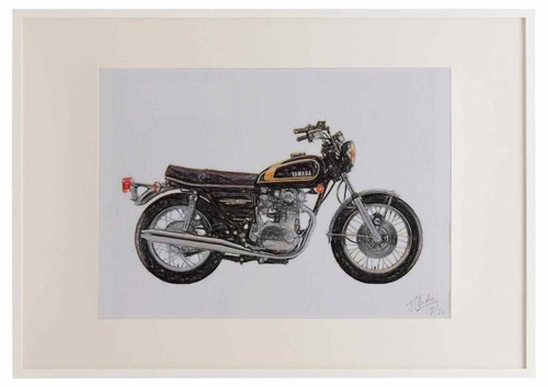 Yamaha xs650b 1975 framed - yamaha,