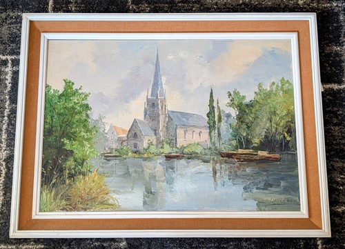 Church the stream - the, oil