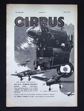Original WWII Advert – Cirrus Aircraft Engines, April 5, 1940 Vintage Print
