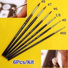 6 Pcs Dental Porcelain Brush Pen Glaze Ceramic Brush Pen Dental Technician Tools