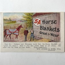 5A Horse Blankets W M Ayres