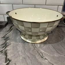 Mackenzie Childs Everything Bowl Enamel With Brass Handles Large In Size