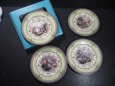 Set of 4 Spode Thomas Kinkade Inspired Home Cottage Accent Plates Boxed