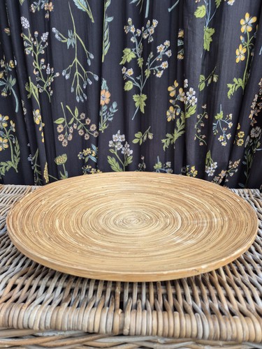 Large bamboo decoration dish - decoration,