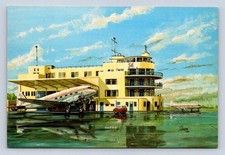 BIRMINGHAM AIRPORT ELMDON ARTIST POSTCARD BEA BRITISH EUROPEAN AIRWAYS