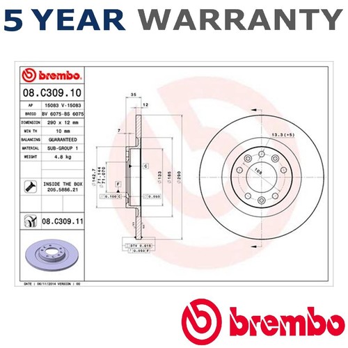 Brembo rear discs fits - rear,