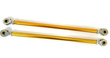 GO KART A PAIR OF M8 x 275 GOLD ALLOY TRACK RODS & ROD ENDS  - TKM ROTAX