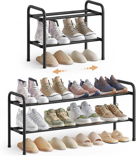 Expandable shoe rack - rack,, 2-tier