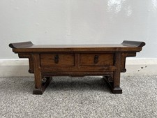 Chinese Antique Rosewood Altar Table Cabinet With Two Drawers Tea Table 案上案