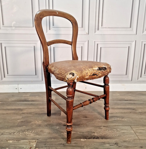 Antique balloon back chair - antique,