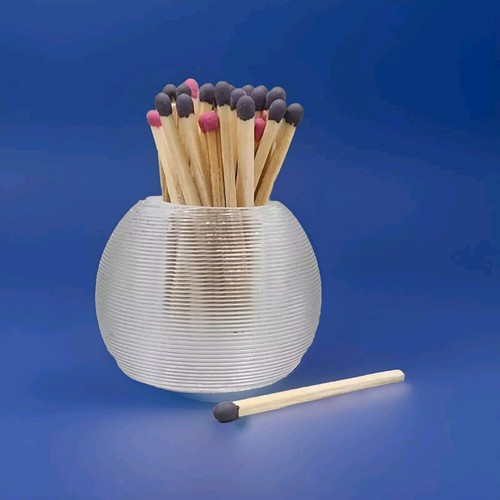 Antique ribbed glass match - antique,