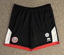 Player Worn/Issued Sheffield United Errea Training Shorts, Large, #33, VGC
