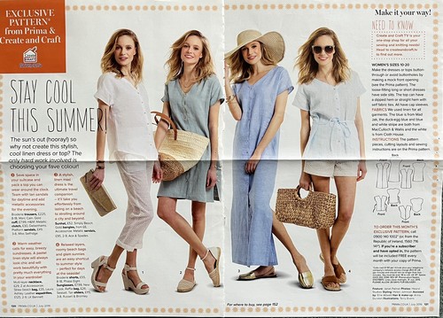 Prima sewing pattern - pattern, capped
