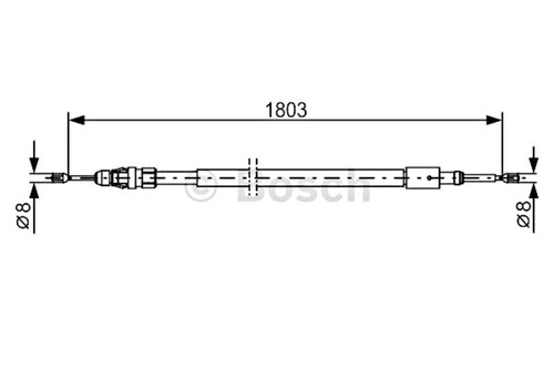 Bosch handbrake cable bowden - bosch,