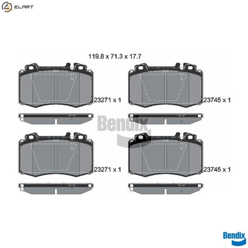 Brake pad set - set, disc