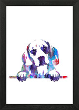 Beagle peeking Framed Wall Art