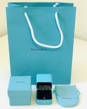 Tiffany & Co. Single Ring Box Outer Box Gift Bag & Pouch Set Empty Packaging Set