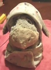 RARE Disney Parks  Eeyore Babies In Blankets . Soft Plush Toy  10". Walt Disney