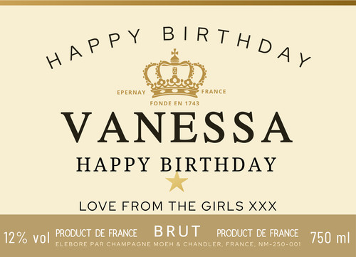 Personalised champagne bottle - personalised,
