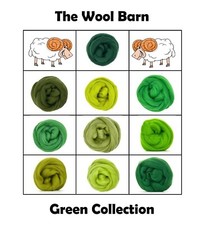 Green Merino Wool Roving for